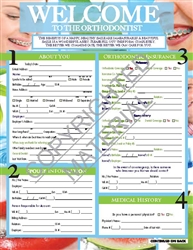 660-ORTHO-A  Got Braced Adult Welcome Form - BOOK STYLE
