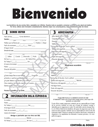 9ASPBW03  Patient Information Adult Spanish Form - BOOK Style
