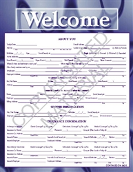 BLUE-CUST-01   Blue Custom Adult Welcome Form - BOOK Style