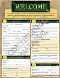 DDS-1A6  Emerald Greetings Adult Welcome Form - STENO Style