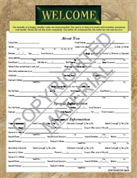 EM-CUST-01  Emerald Adult Welcome Form - BOOK Style