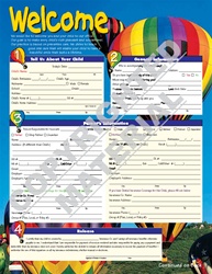 CB7315   Balloon Race Children's Welcome Form - STENO Style