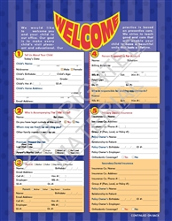 DDS-2C2   Children's Welcome Form - BOOK Style