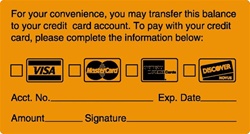 "Transfer-Balance Credit Card" Label