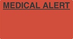 MAP5180    Fl-Red "Medical Alert"  Label  3-1/4"x1-3/4" -